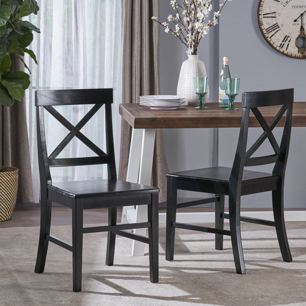 Plethora - Dining Chair With X Shaped Back (Set of 2)