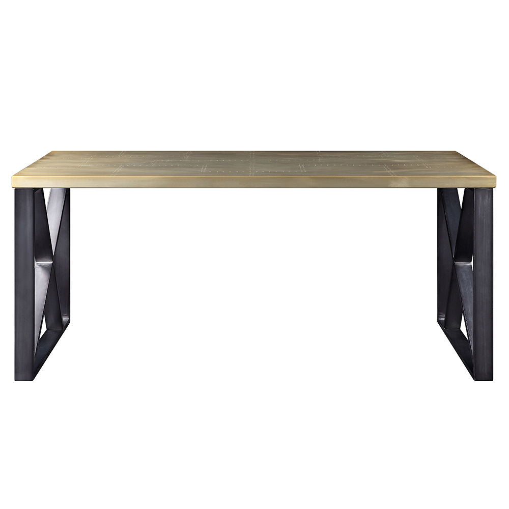 Jennavieve - Executive Writing Desk - Gold Aluminum