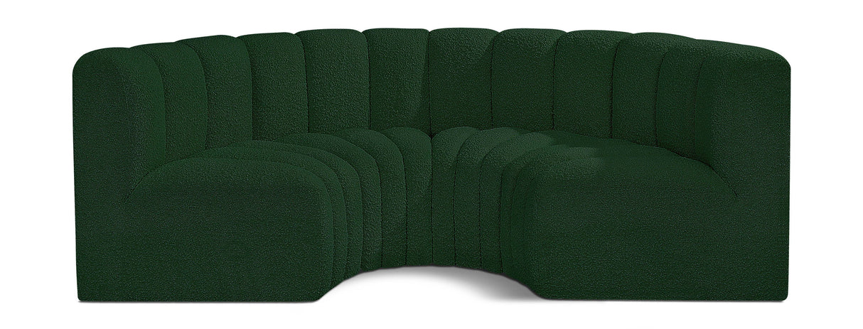 Arc - Boucle Fabric 4 Piece U-Shaped Modular Sofa