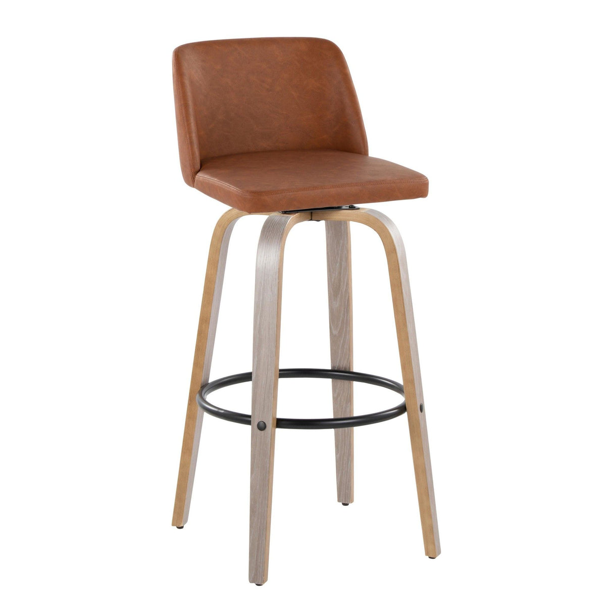 Toriano - 30" Fixed-Height Fabric Barstool (Set of 2)