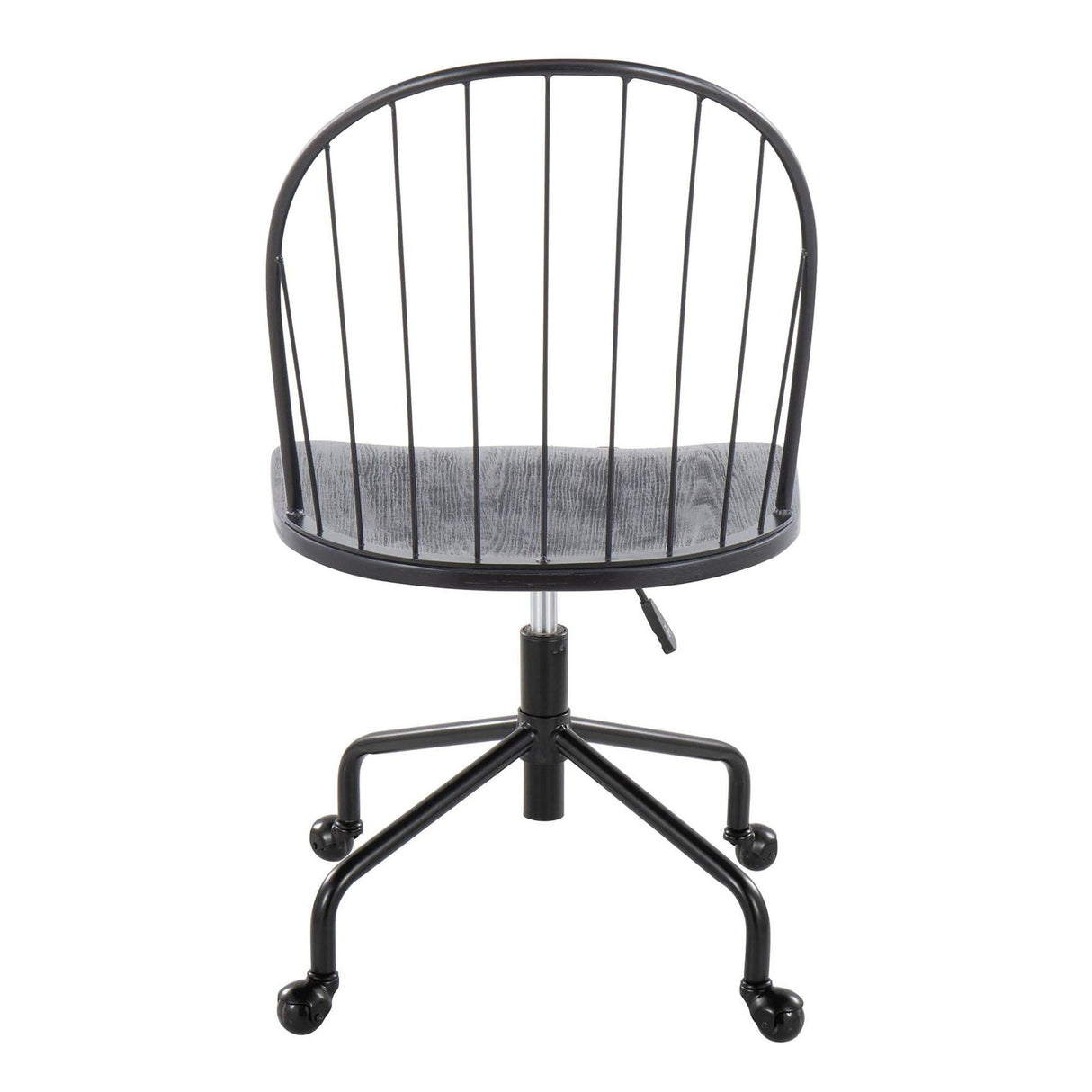 Riley - Adjustable High Back Office Chair - Black Metal And Black Wood