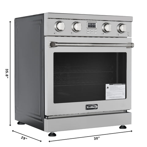 30 in. Professional Electric Range with 14900W of Power, 240V in Stainless-Steel (KM-EPR-30AP-SS)
