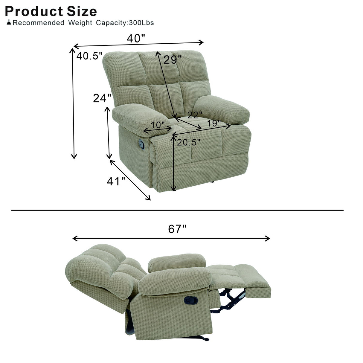 Manual Rocker Recliner Chair