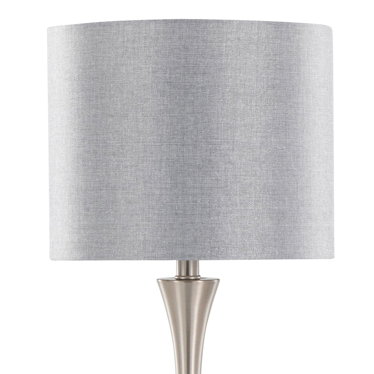 Lenuxe - 25" Metal Table Lamp With USB (Set of 2) - Gray