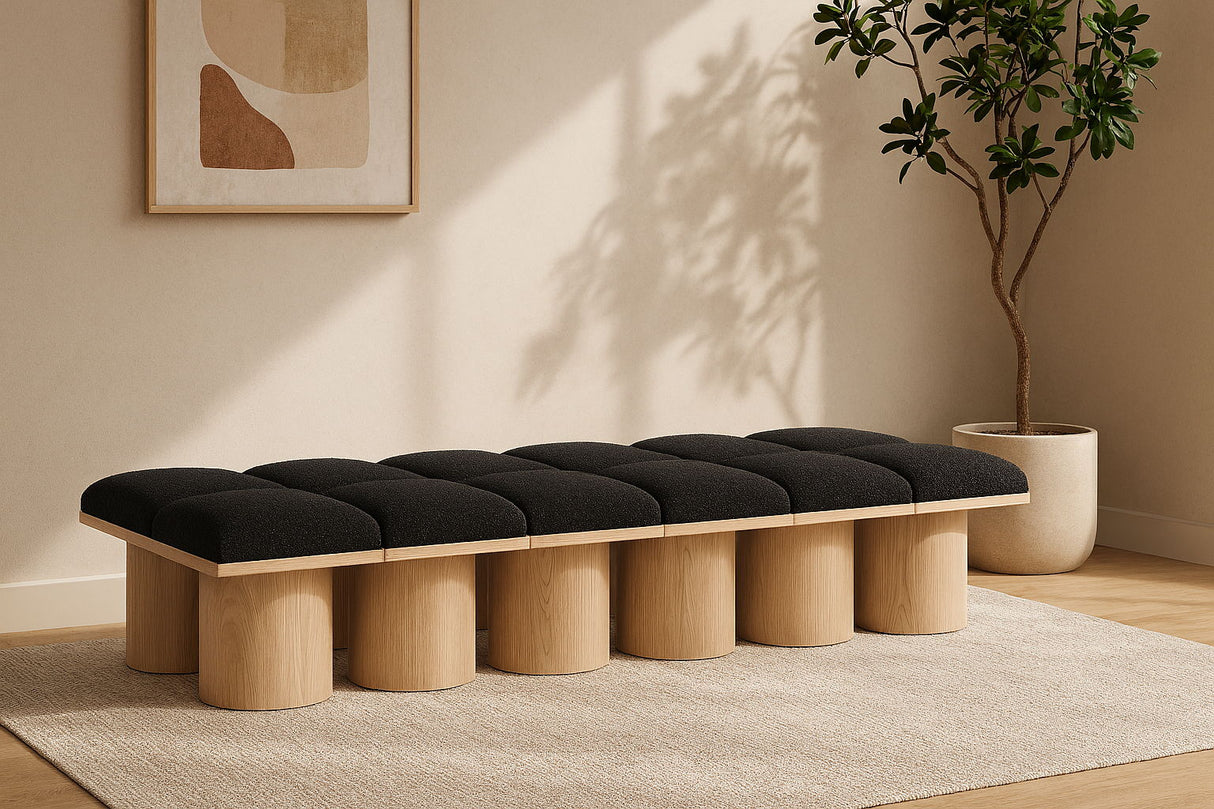 Pavilion - 12 Piece Modular Bench With Natural Base