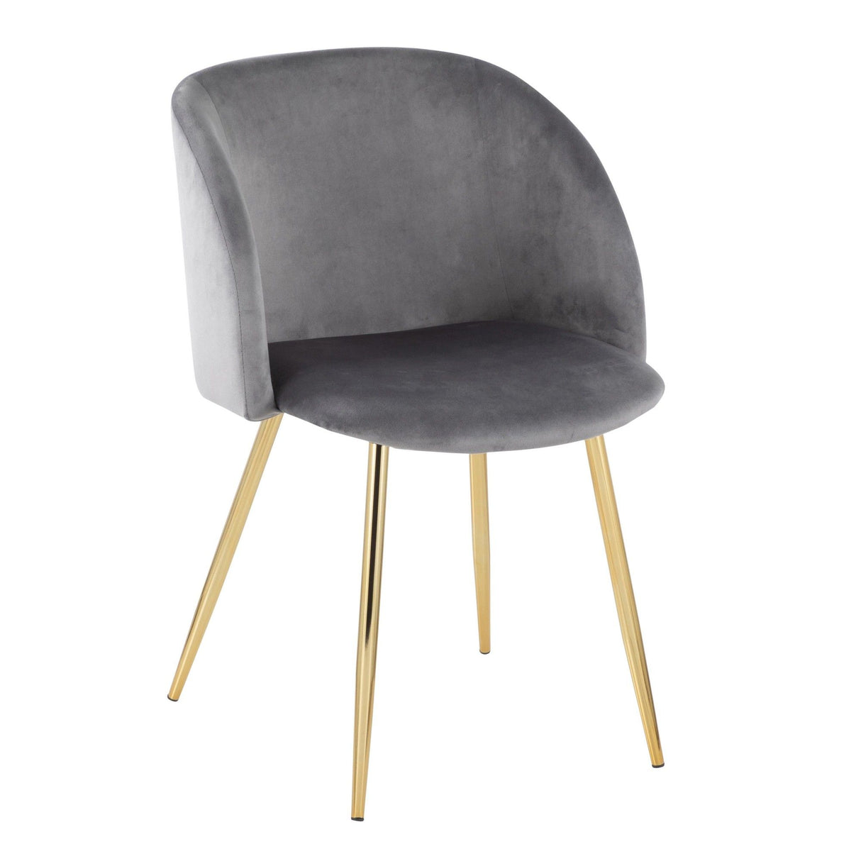 Luna - Contemporary Chair (Set of 2) - Gold Metal