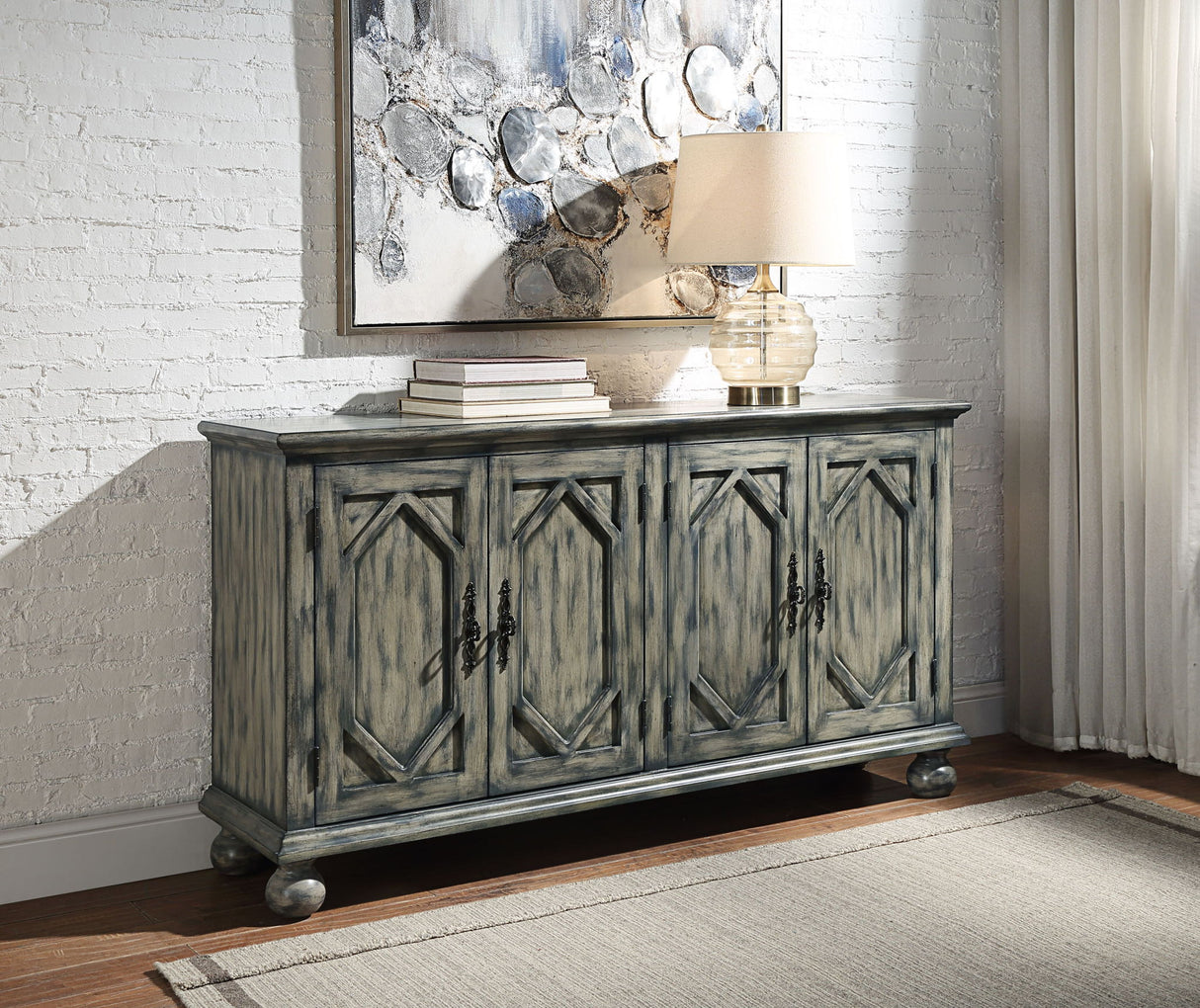 Pavan - Console Cabinet - Rustic Gray
