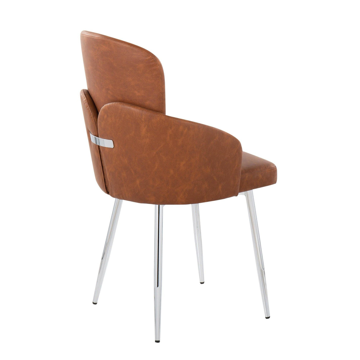 Dahlia - Contemporary Dining Chair (Set of 2) - Chrome Metal