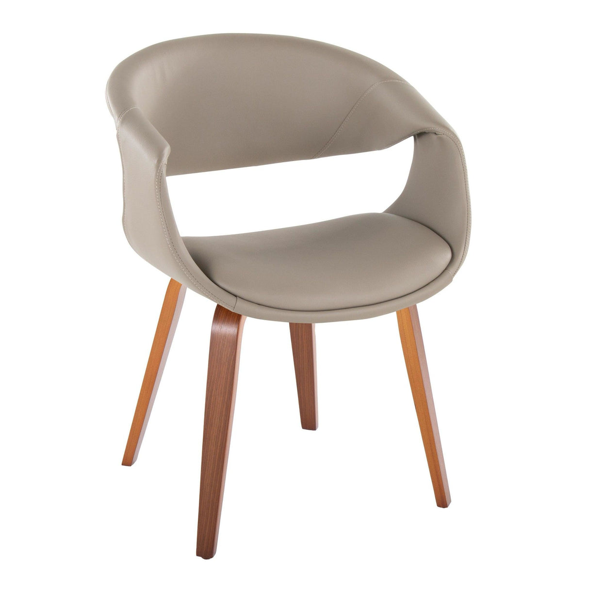 Curvo - Upholstered Chair (Set of 2) - Walnut Wood Legs