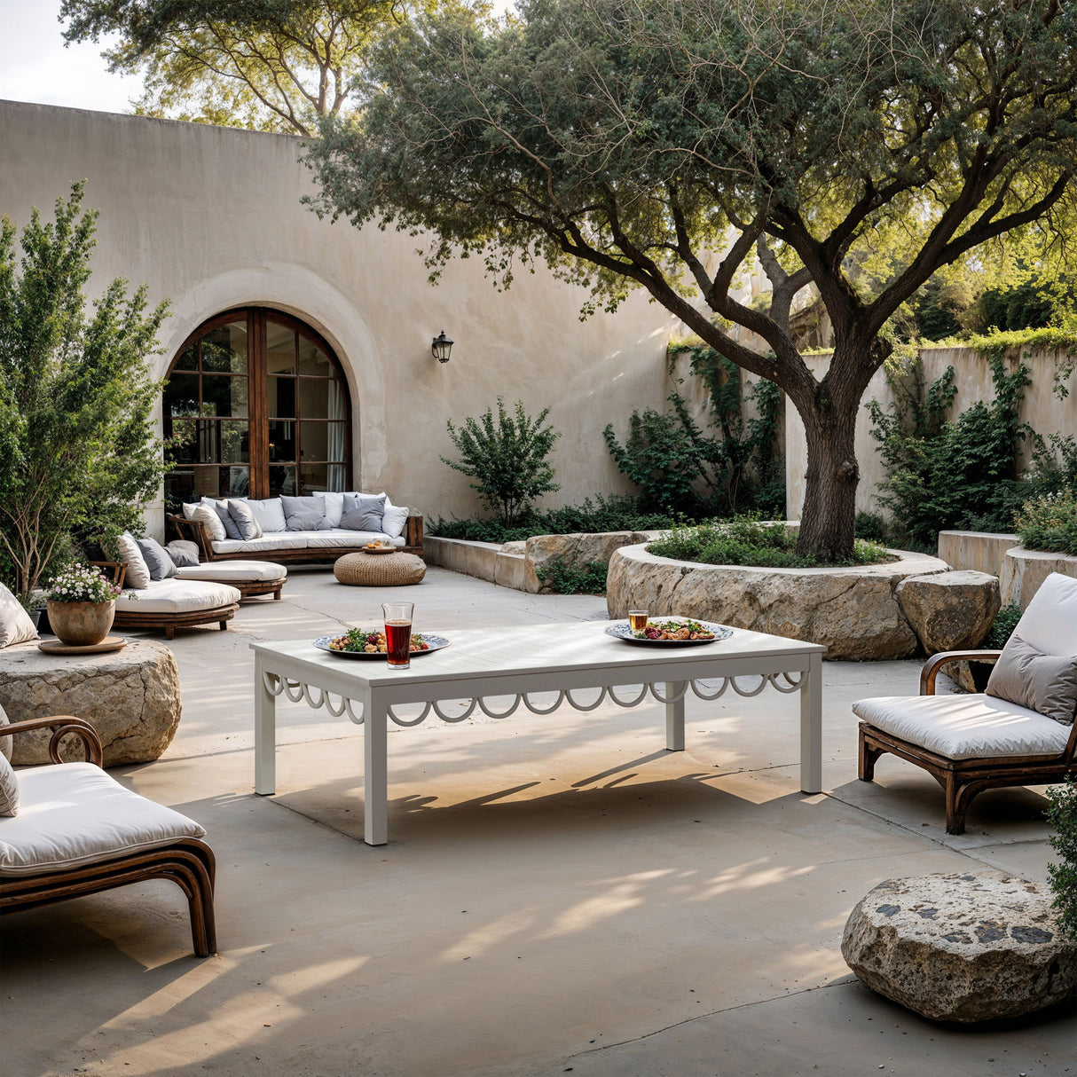 Portofino - Aluminum Outdoor Patio Coffee Table