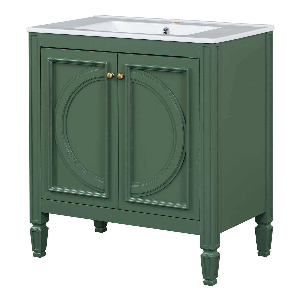 Bathroom Vanity With Sink With 2 Doors And Adjustable Shelf