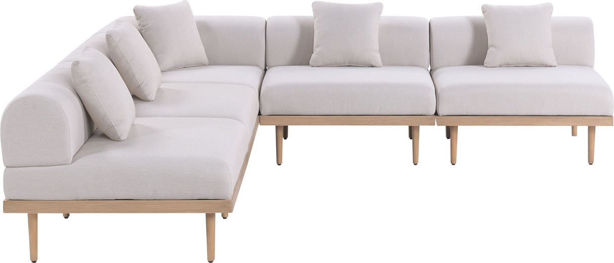 Laguna - 5 Piece 106.5" Upholstered Outdoor Patio Modular Sectional
