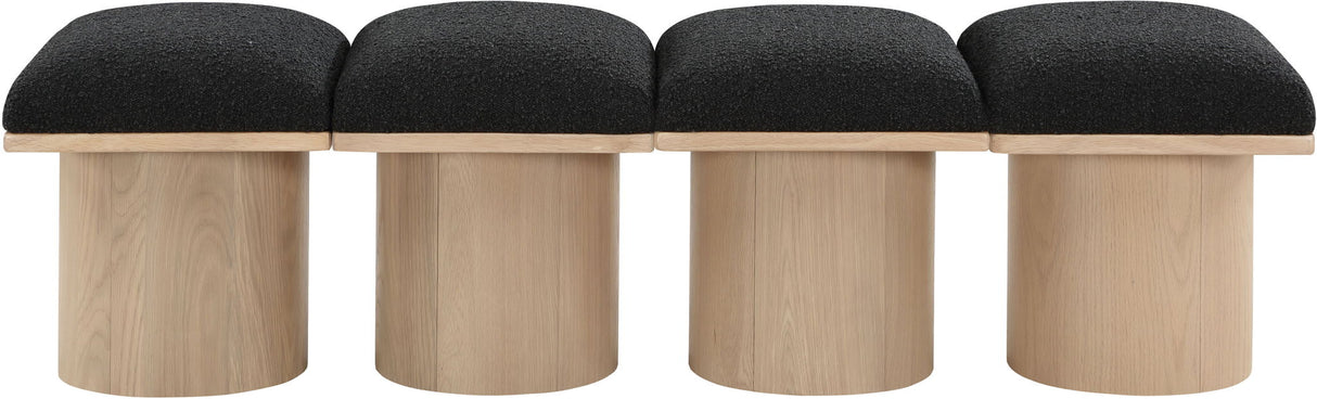 Pavilion - 4 Piece Modular Bench With Natural Base