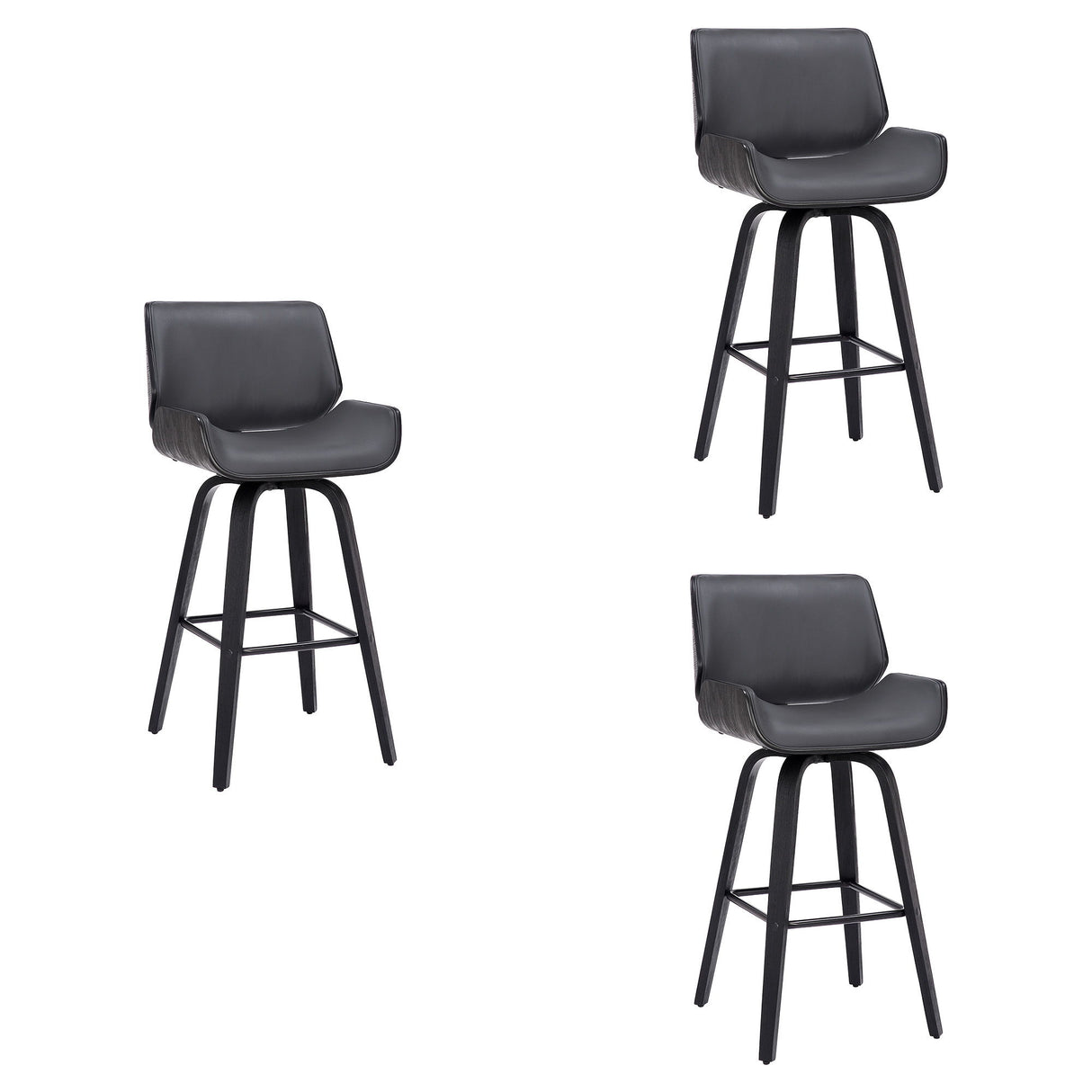 Tyler - 26" Counter Height Swivel Bar Stool With Black Frame
