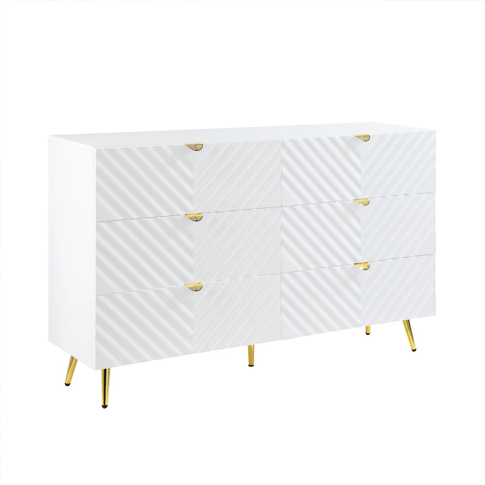 Gaines - 55" Dresser - White High Gloss