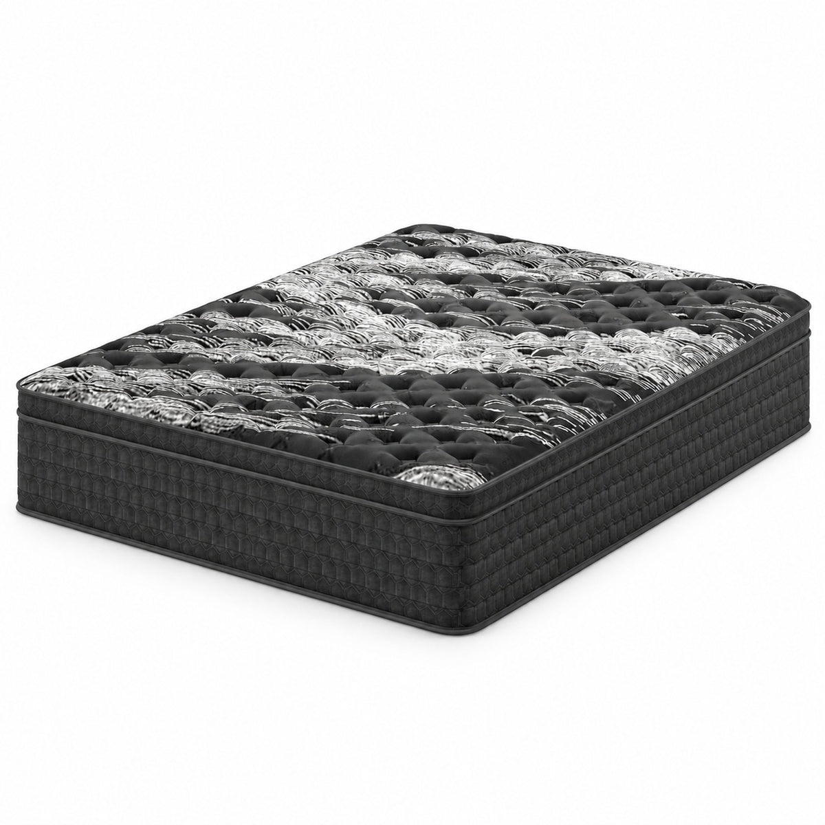 12" Medium Firm Euro Top Hybrid Mattress With Cooling Cover & Individual Coil Support