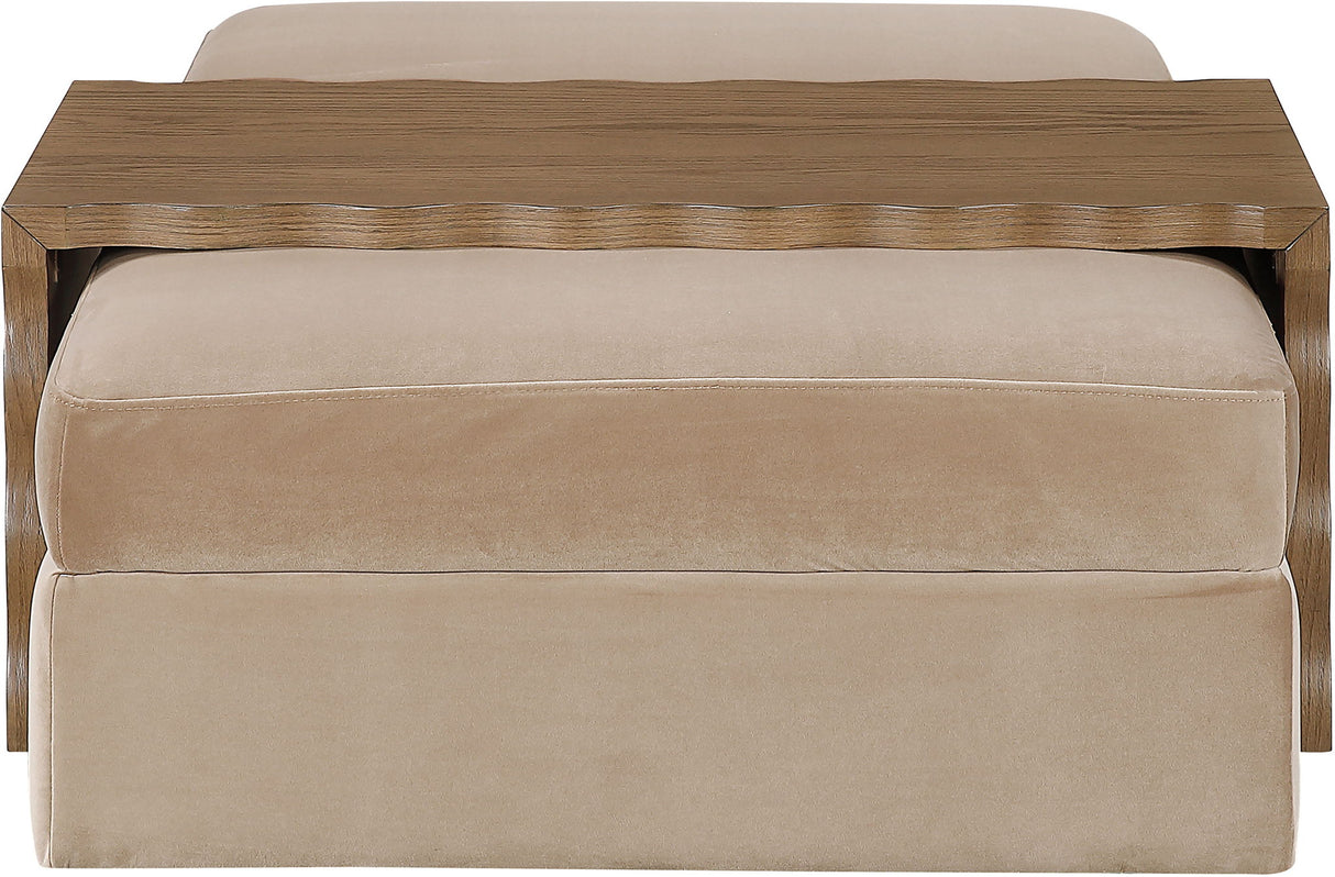 Woodra - Velvet Coffee Table/Ottoman