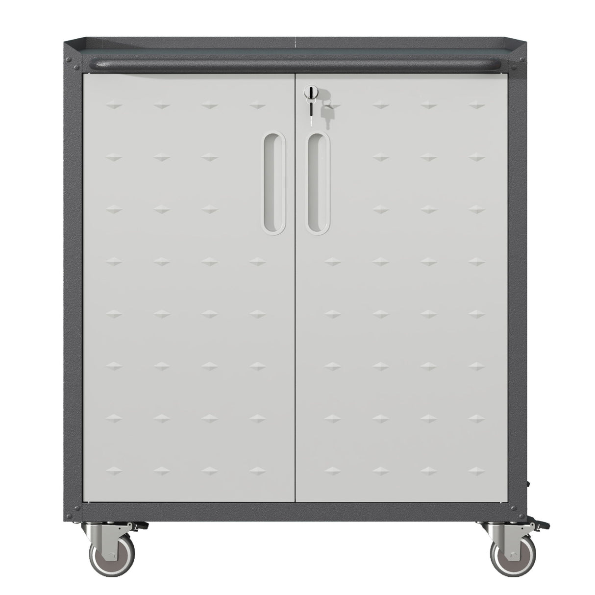 Heavy Duty Metal Garage Storage Cabinet With Wheels Sturdy Tool Organizer