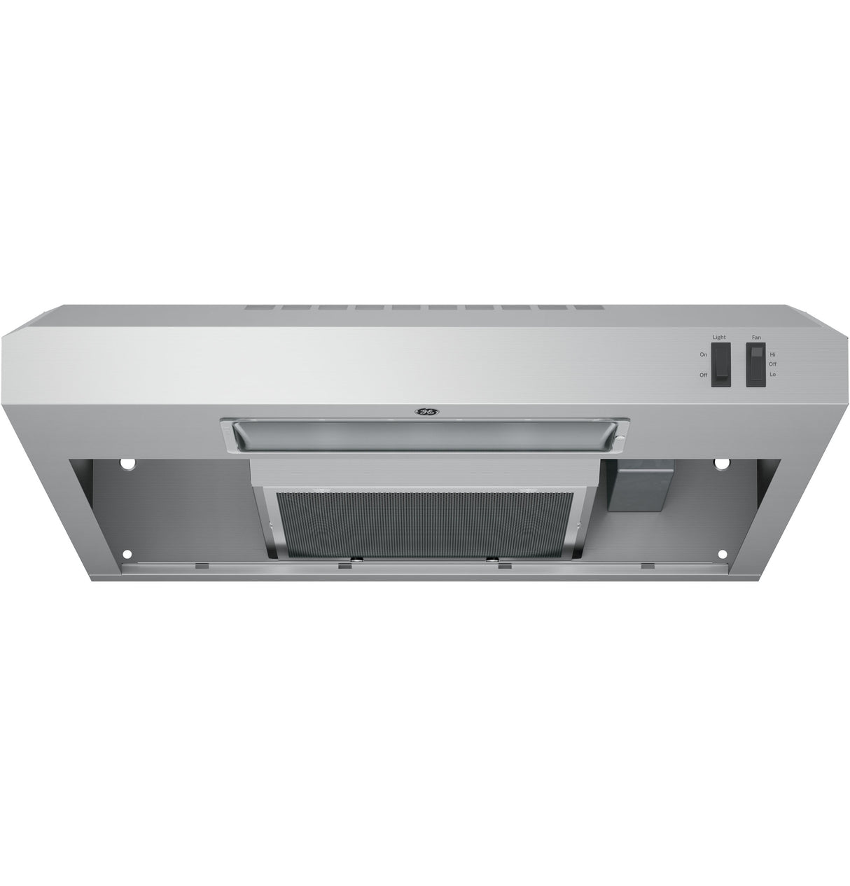 GE JVX3240SJSS - 24 in. Convertible Standard Style Under the Cabinet Range Hood with 200 CFM, 2 Fan Speeds & 1 Incandescent Light - Stainless Steel