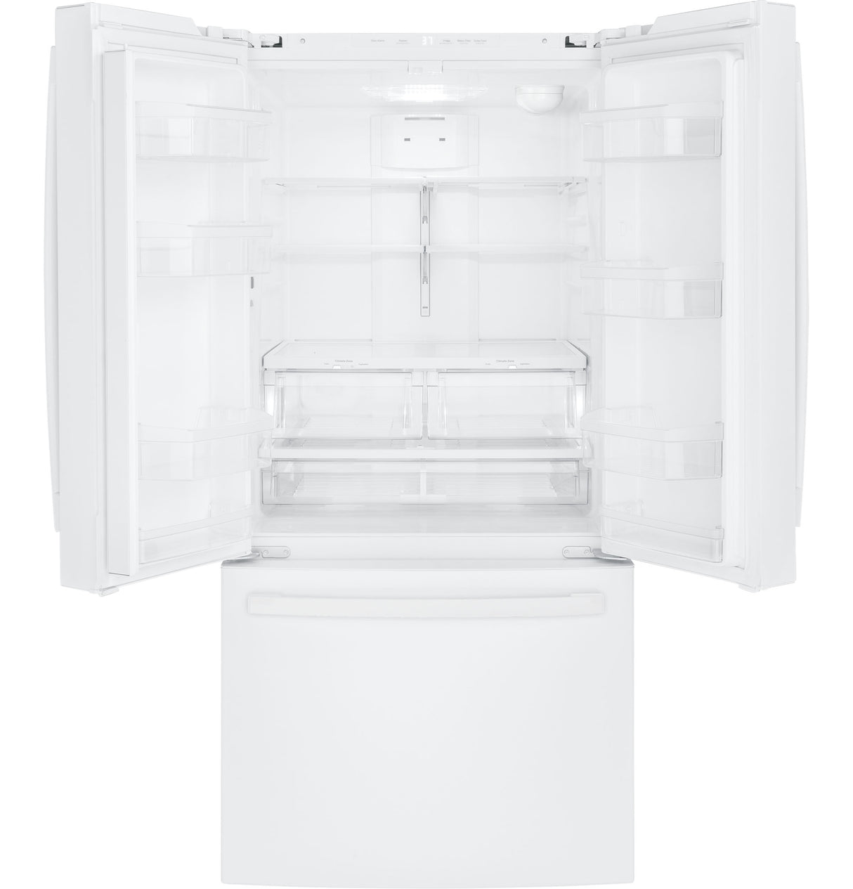GE GNE25JGKWW - 33 in. 24.7 cu. ft. French Door Refrigerator with Internal Water Dispenser - White