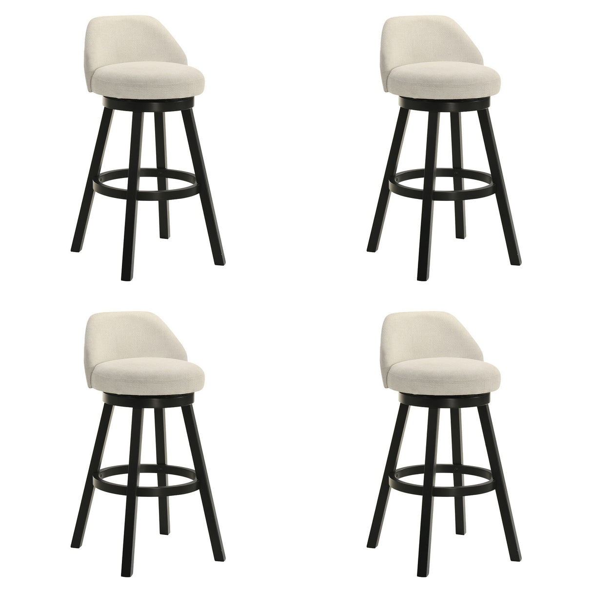 Erika - Modern Transitional Swivel Wood Bar Height Kitchen Bar Stool