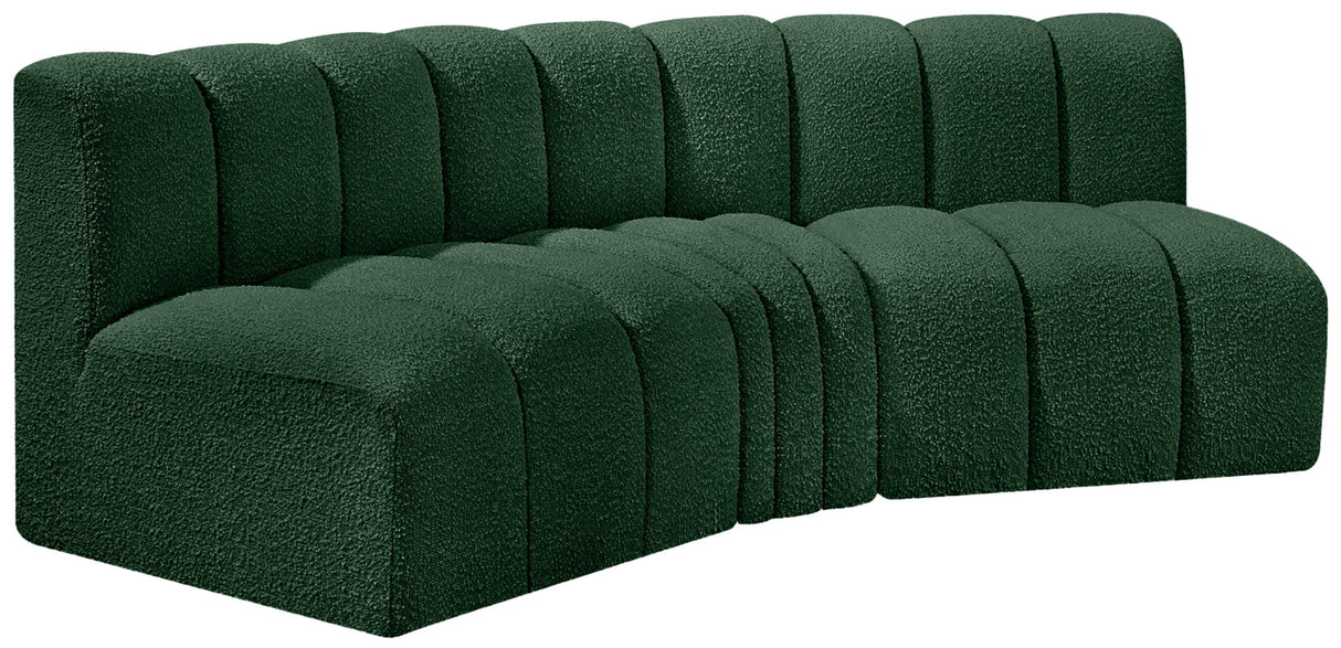Arc - Boucle Fabric 3 Piece Modular Corner Sofa