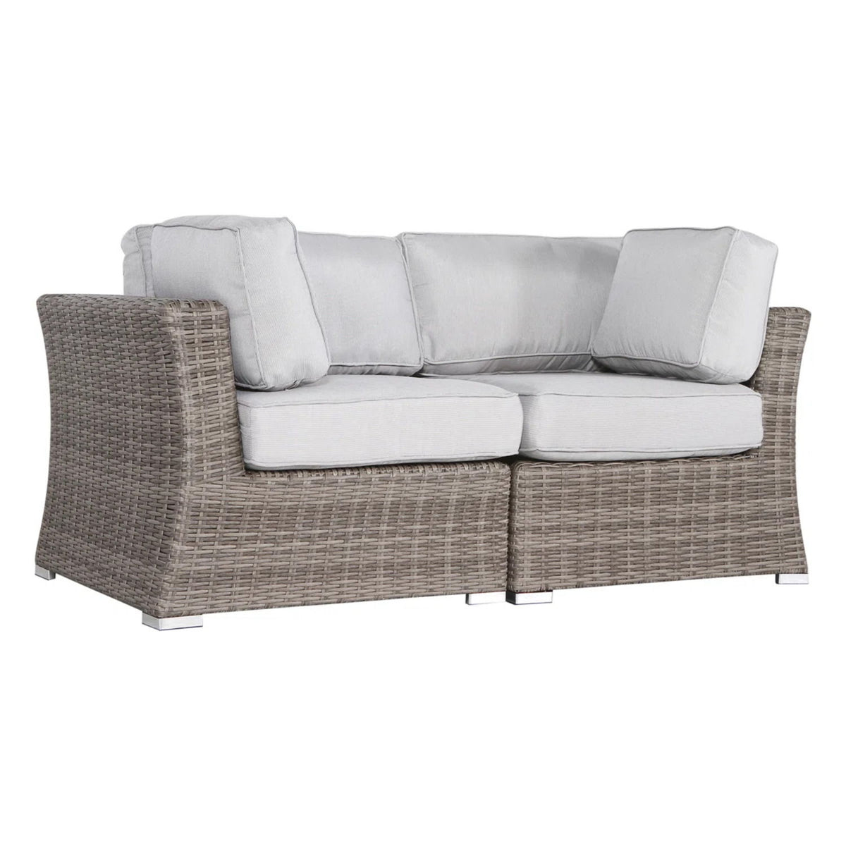 Outdoor Loveseat With Cushions - Gray / Gray Mix
