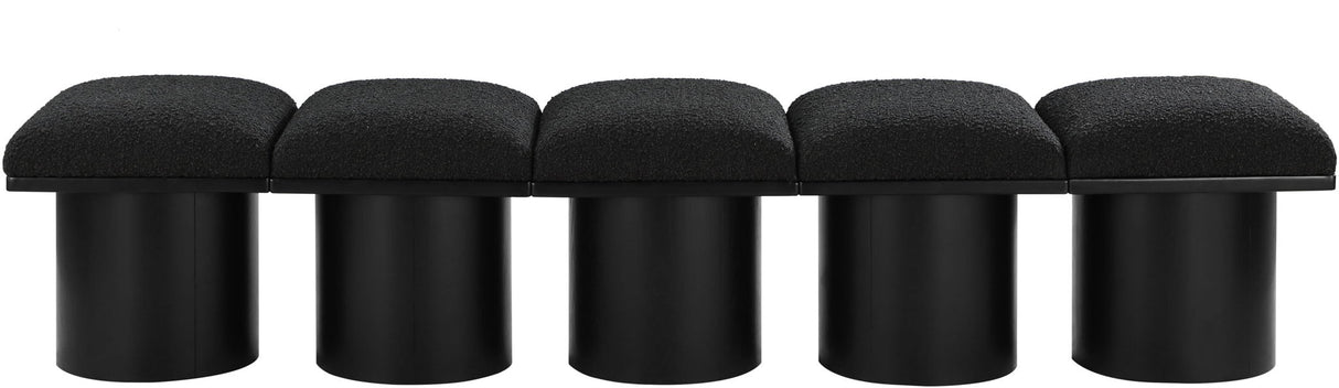 Pavilion - 5 Piece Modular Bench With Black Base