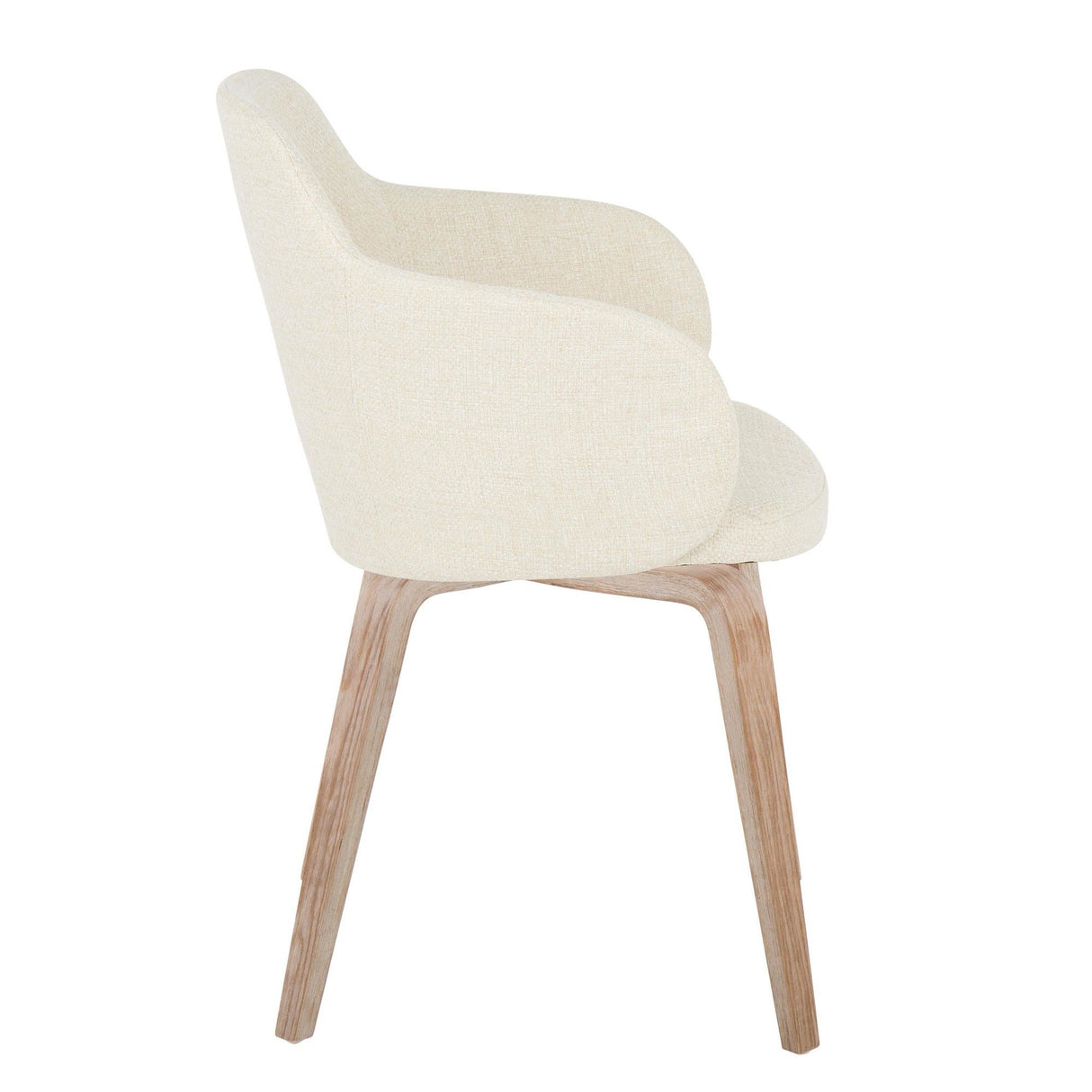 Boyne - Contemporary Dining / Accent Chair (Set of 2) - Whitewashed Wood Legs