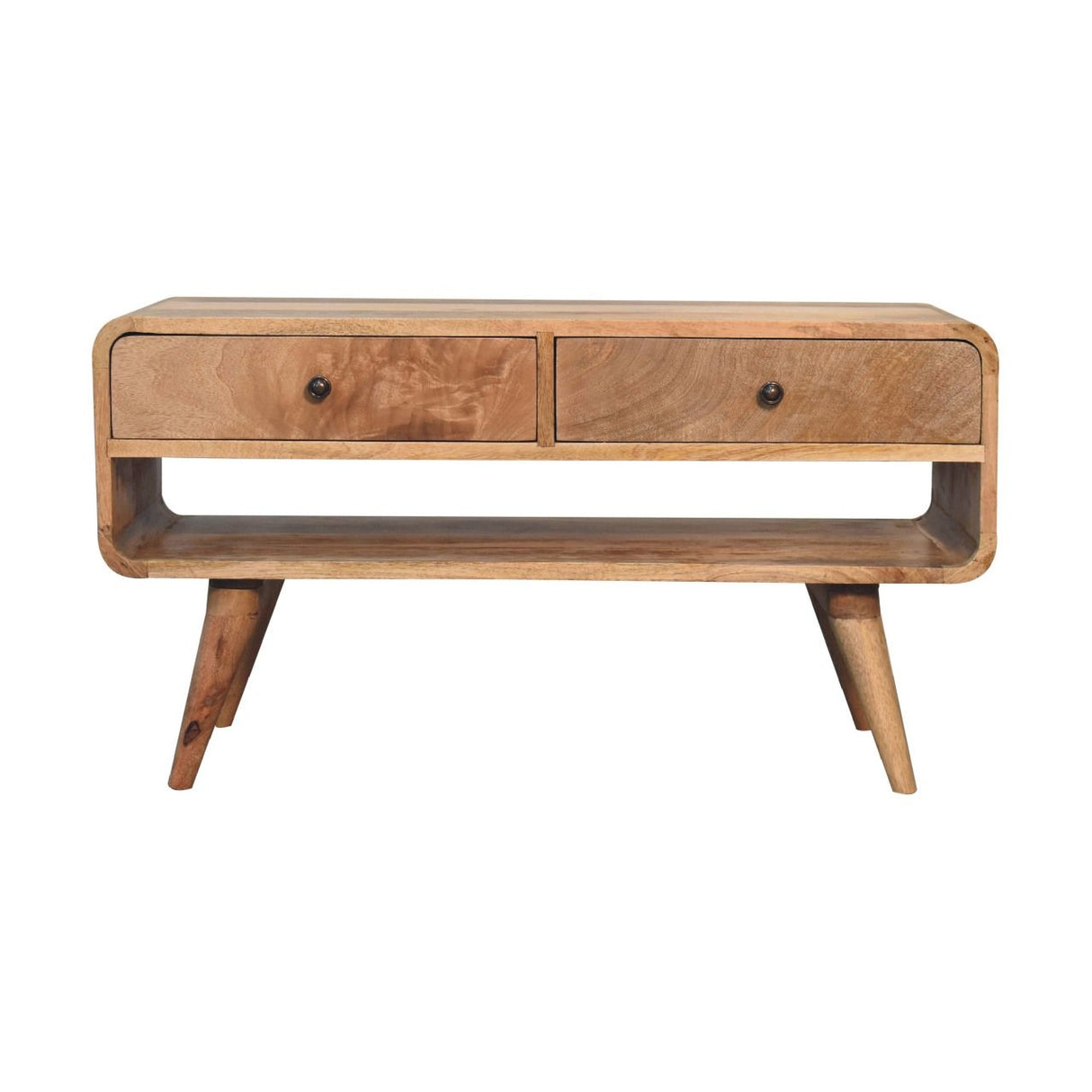 Reverse Curve Media Unit - Oak