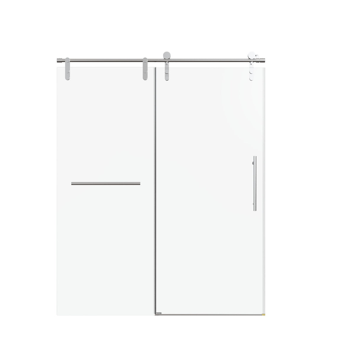 Frameless Single Sliding Shower Doors With Towel Rail & Handle