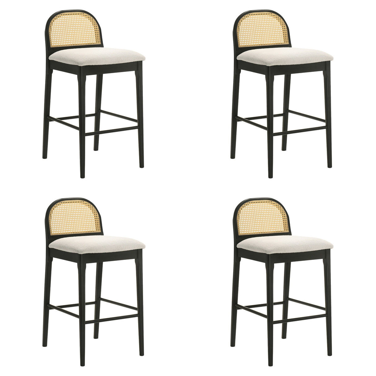 Lucio - Modern Farmhouse Wood Bar Height Kitchen Bar Stool