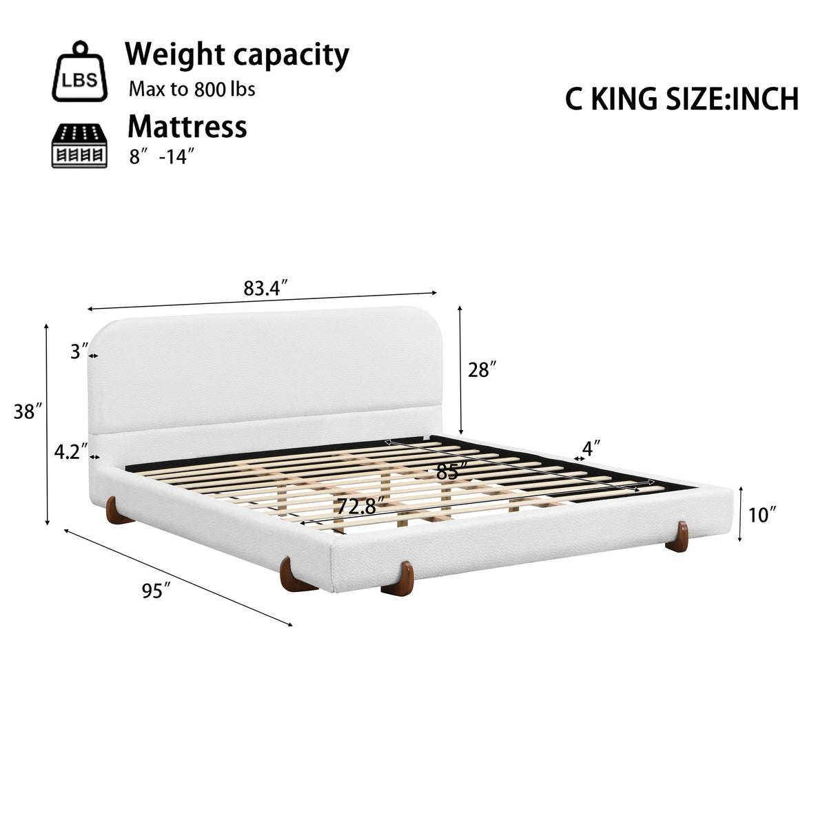 Elegant Upholstered Bed Frame