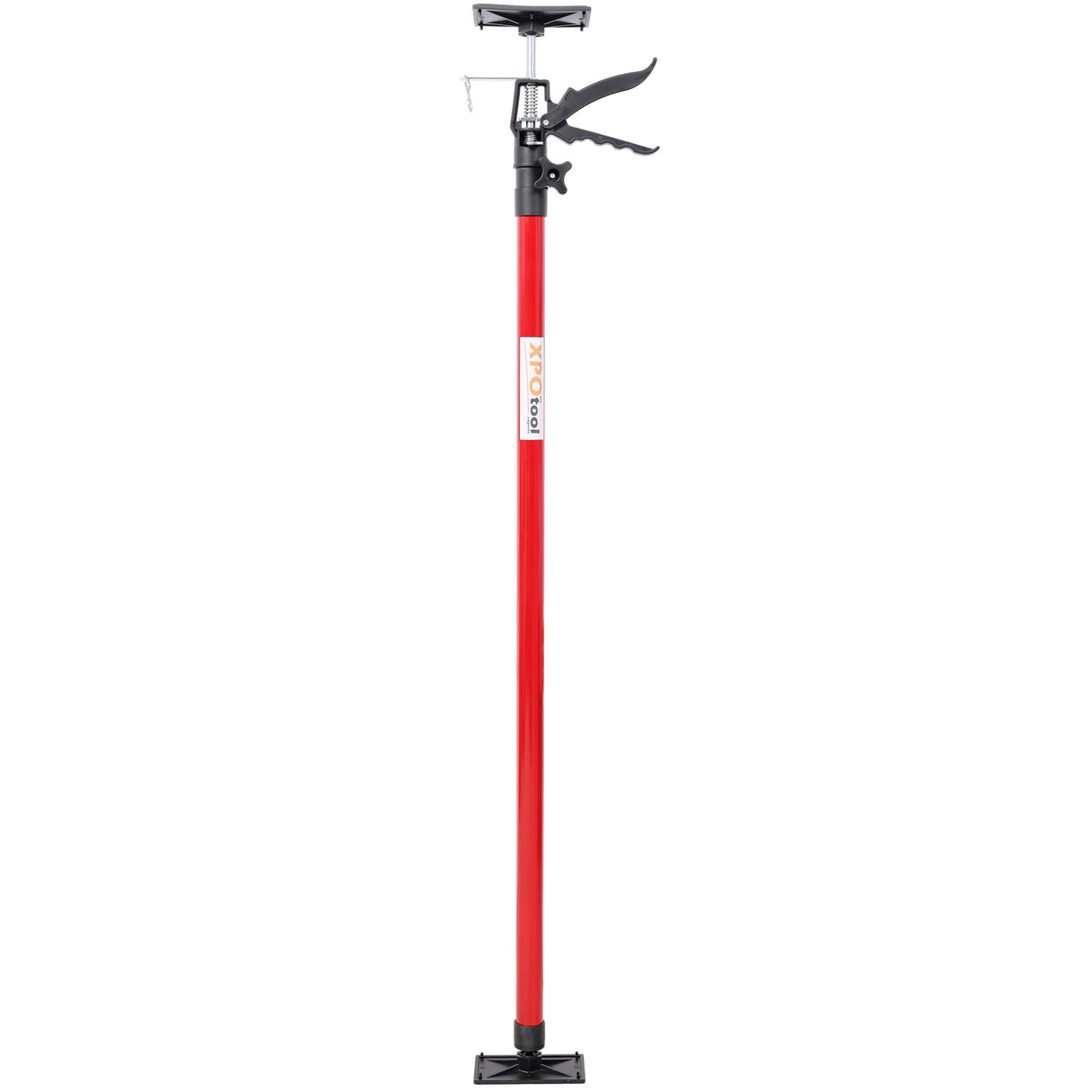 Adjustable Steel Support Pole System For Jacks And Drywalls With Carry Bag - Black / Red