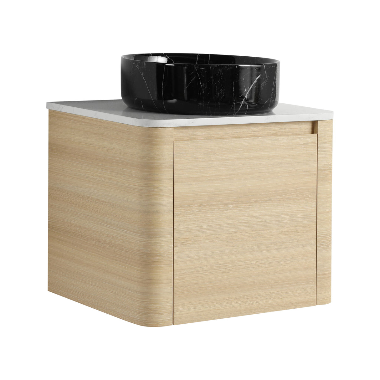 Mounted Bathroom Vanity & Art Sink & 2 Soft Close Doors