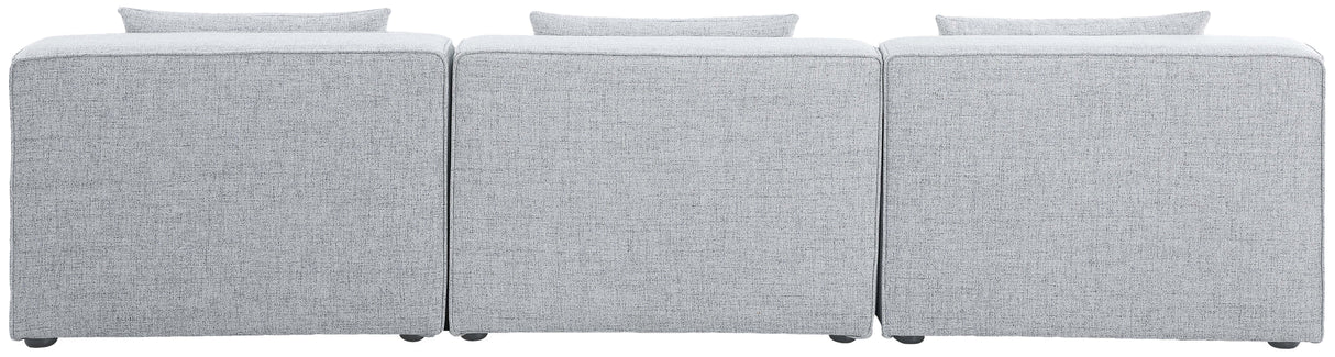 Cube - Linen Modular 3 Seat Armless Sofa
