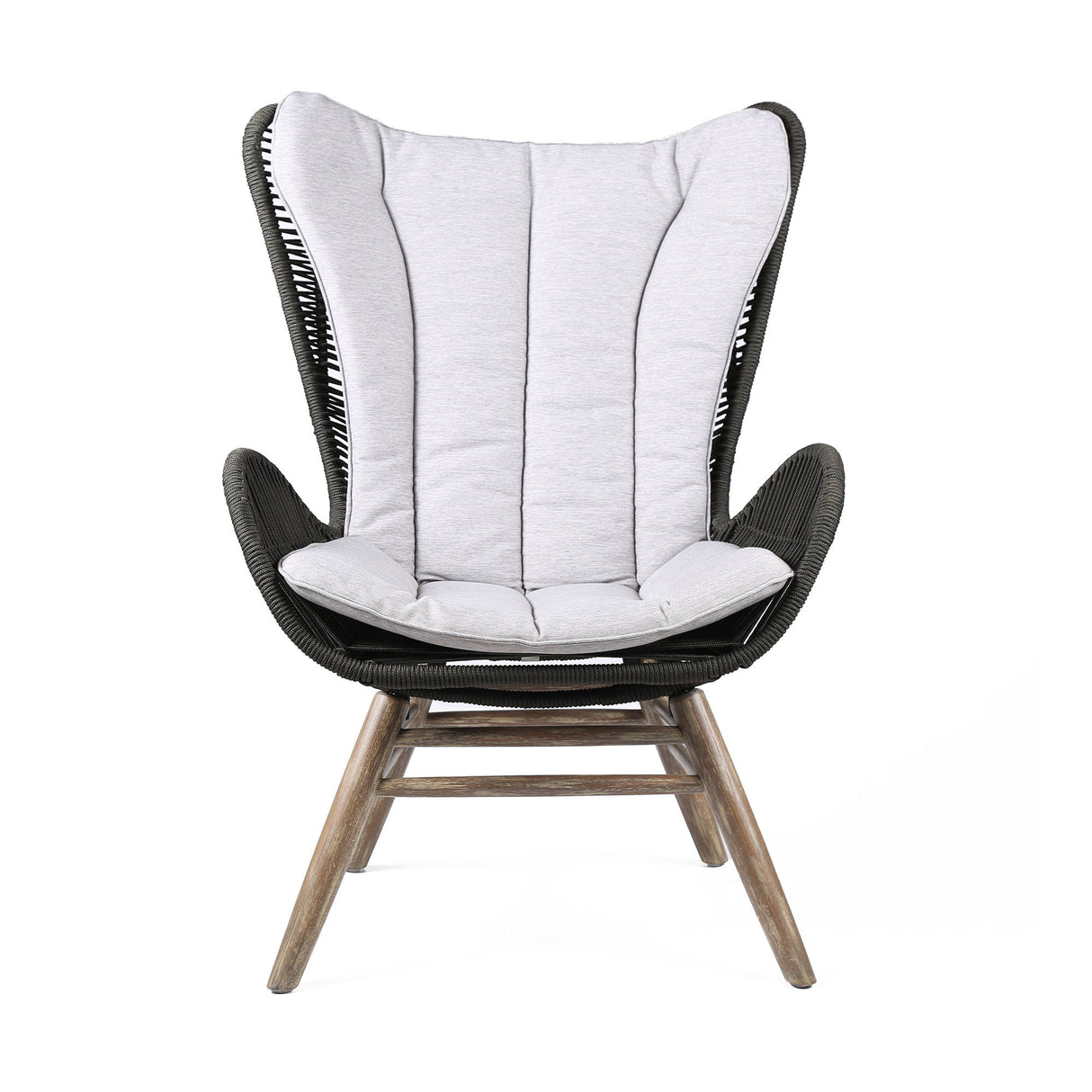 King - Indoor / Outdoor Lounge Chair And Cushion - Light Eucalyptus / Truffle