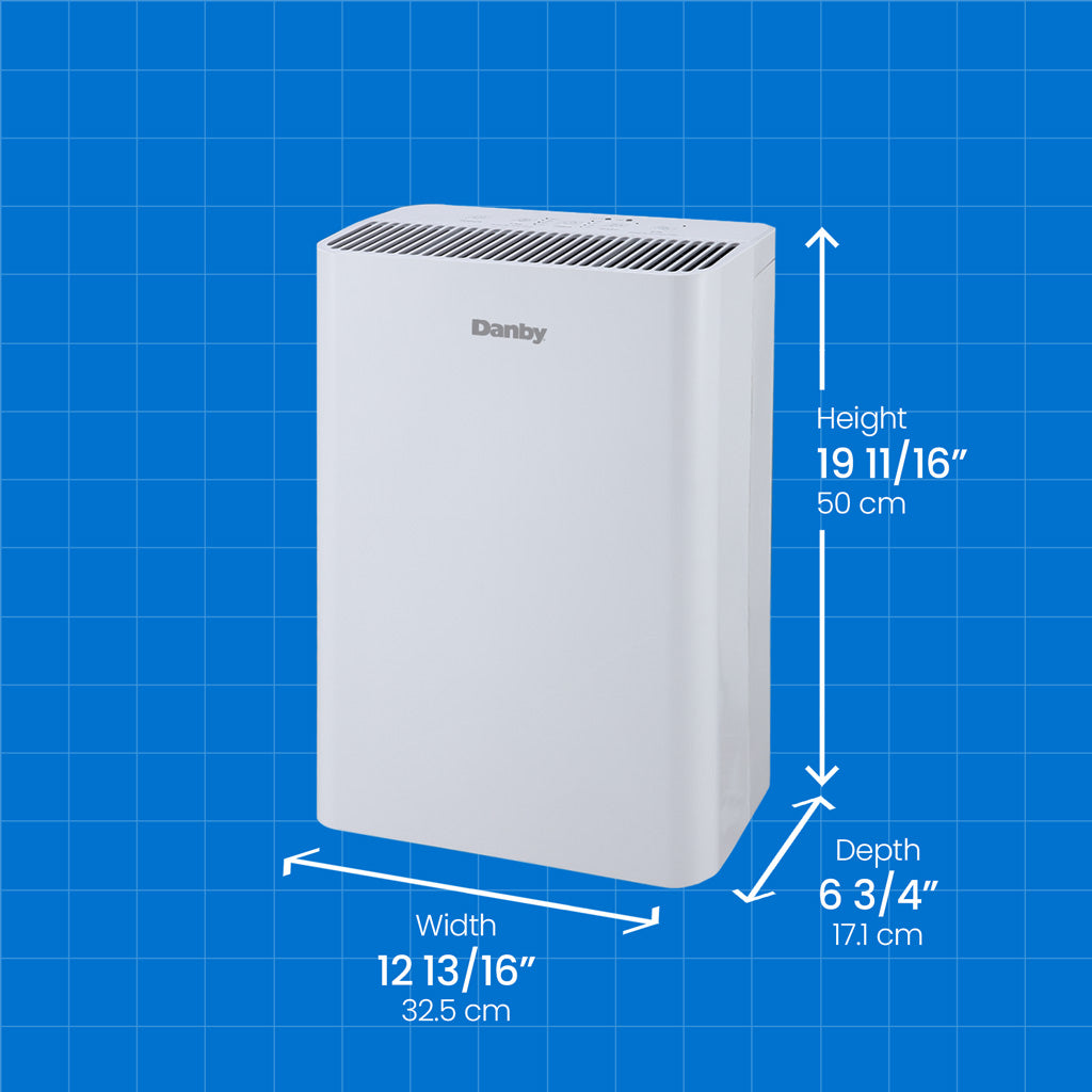 Danby DAP152BAW-I air purifier dimensions diagram