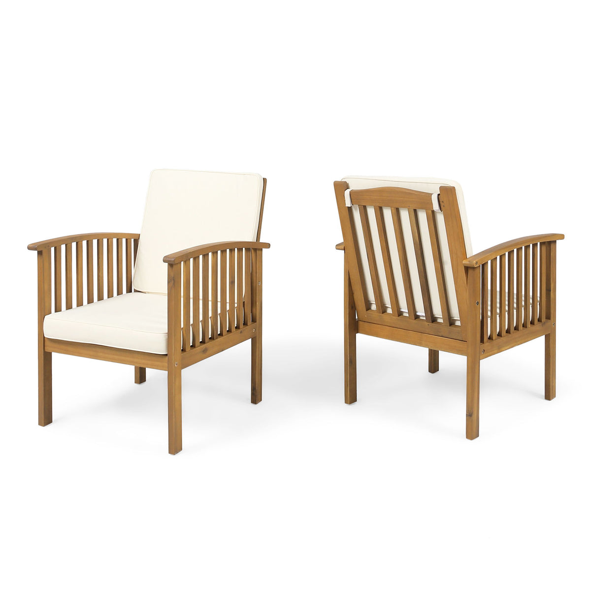 Casa - Acacia Club Chair Coastal Classic Outdoor Seating, Waterproof Fabric