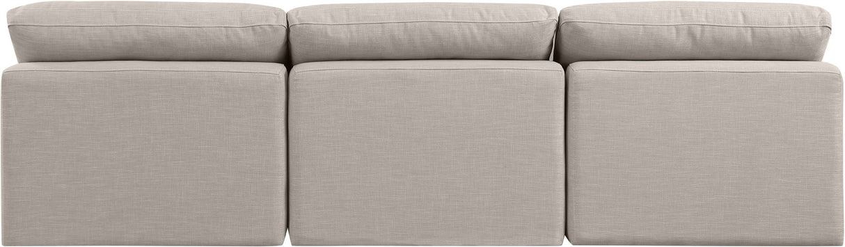 Indulge - Linen 3 Seat Modular Armless Sofa