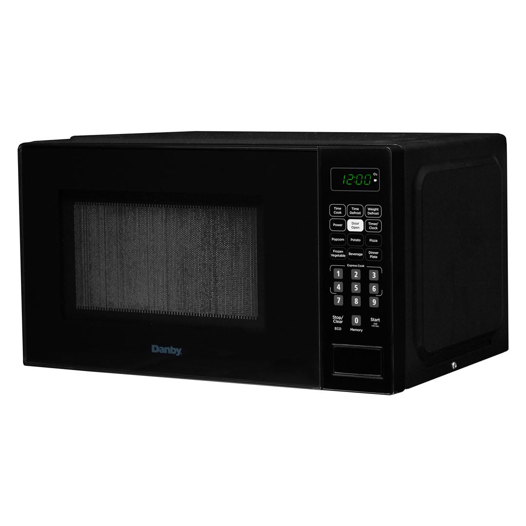 Danby DBMW0721BBB microwave, left side view