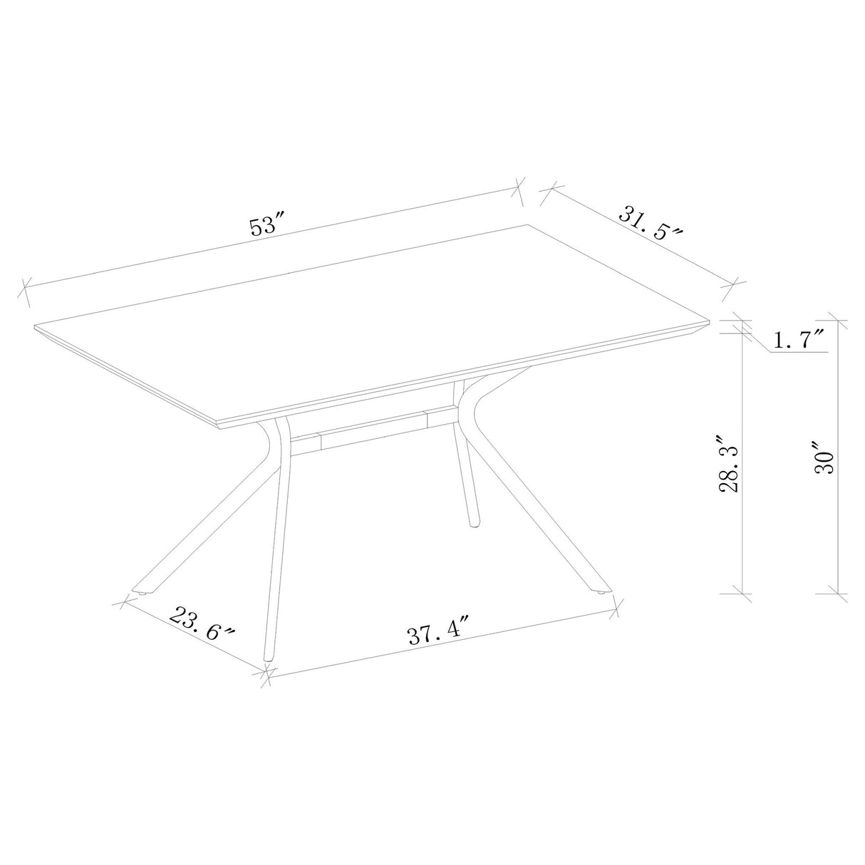 Hanover - Dining Table - Light Brown