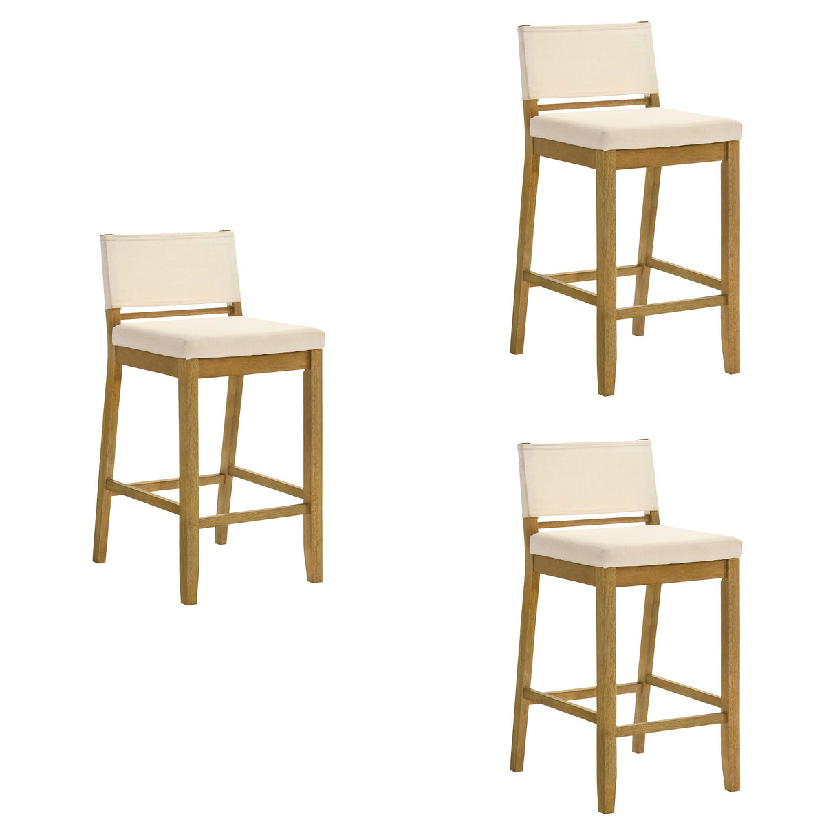 Yaneli - Contemporary Natural Wood Bar Height Kitchen Bar Stool