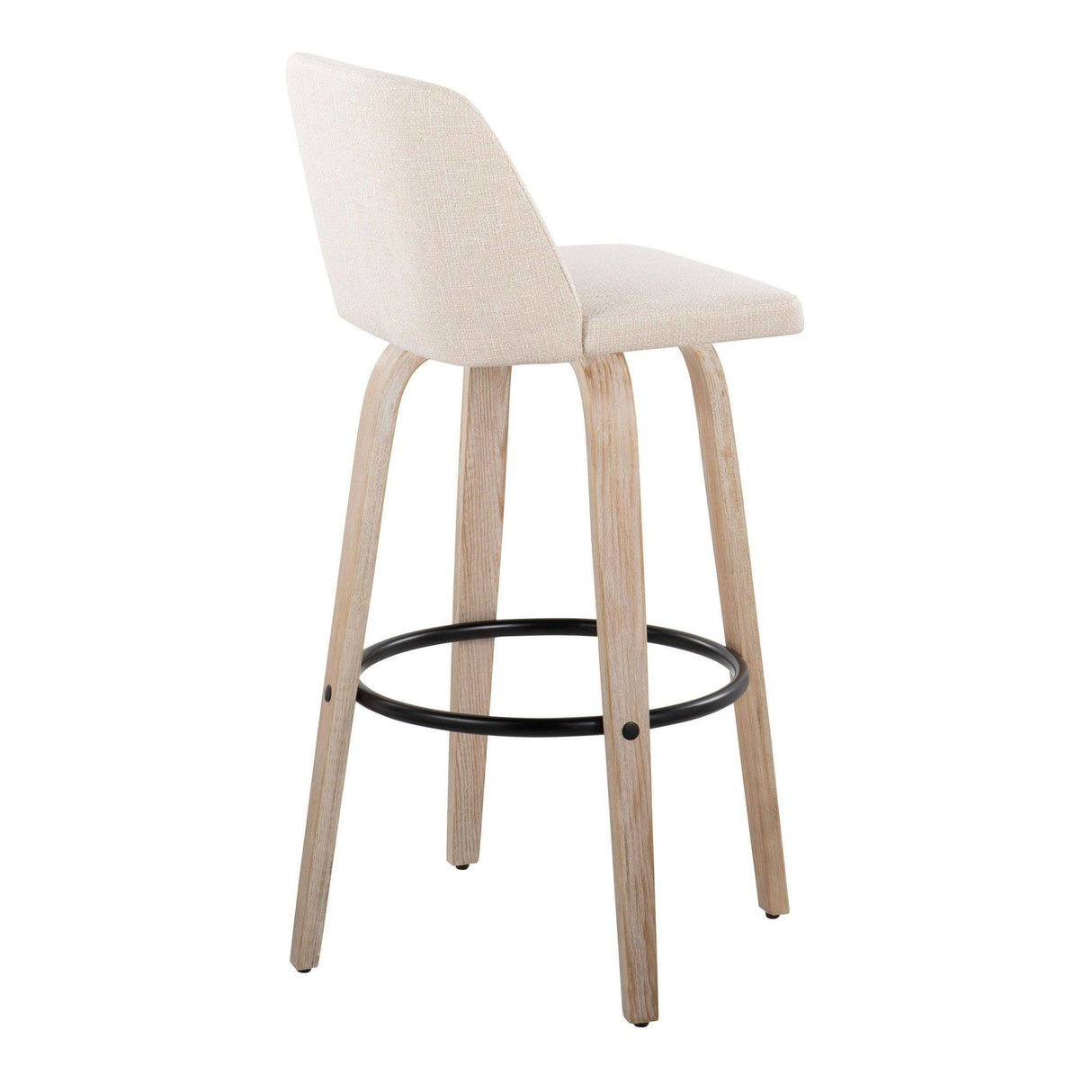Toriano - 30" Fixed-Height Barstool (Set of 2) - Beige And Cream Noise