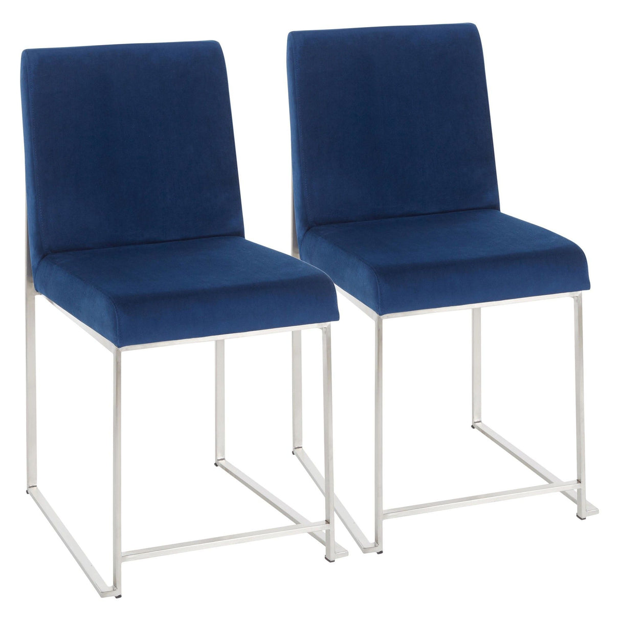 Fuji - High Back Dining Chair - Stainless Steel (Set of 2)