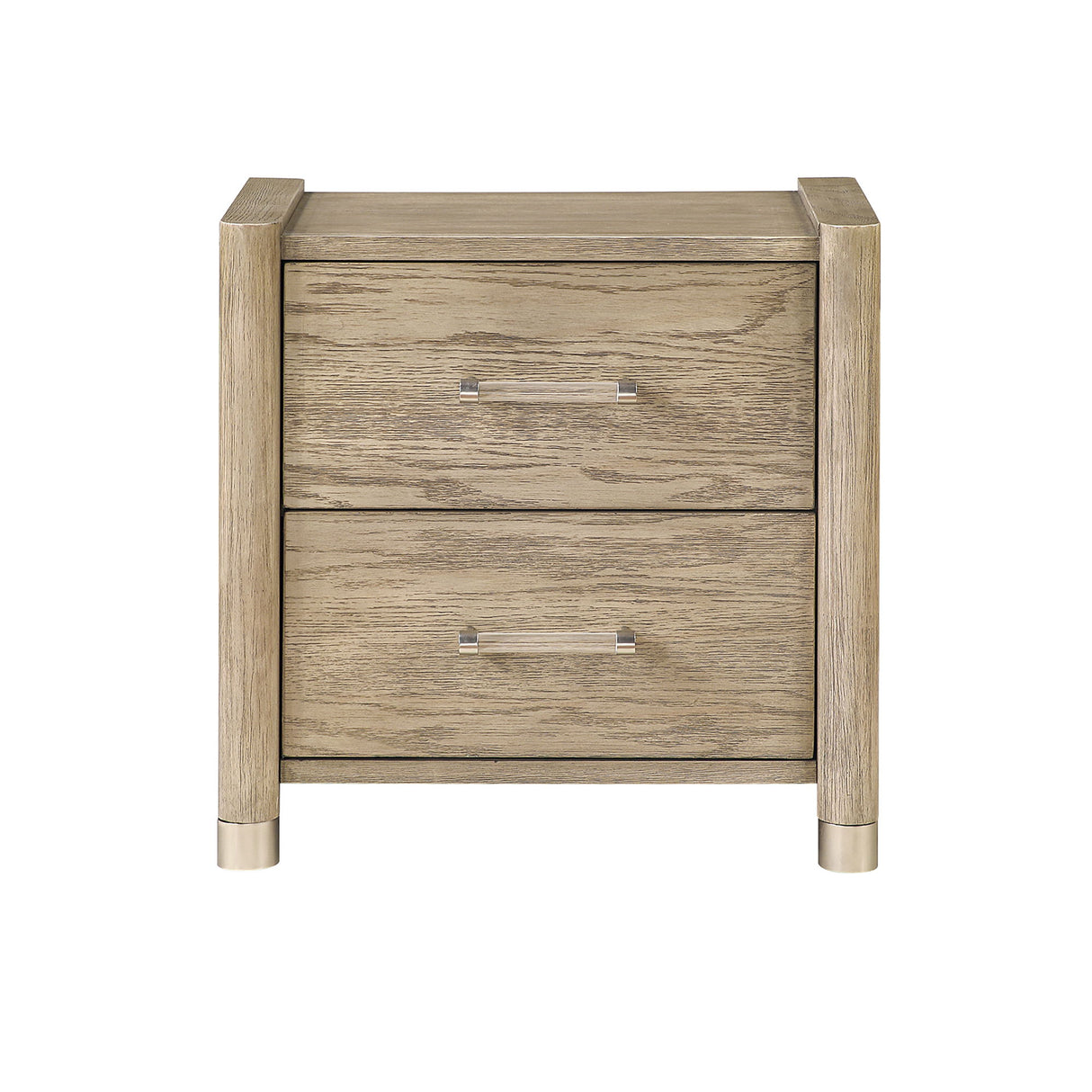 Sarai - Nightstand With Spacious Drawers And Handles - Brown