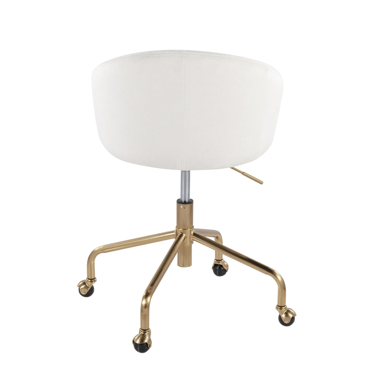 Claire - Task Chair - Gold Metal And Cream Velvet