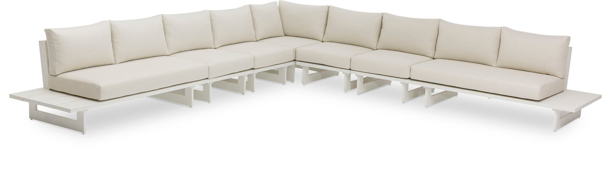 Maldives - 7 Piece Water Resistant Outdoor Patio Modular Sectional With White Base