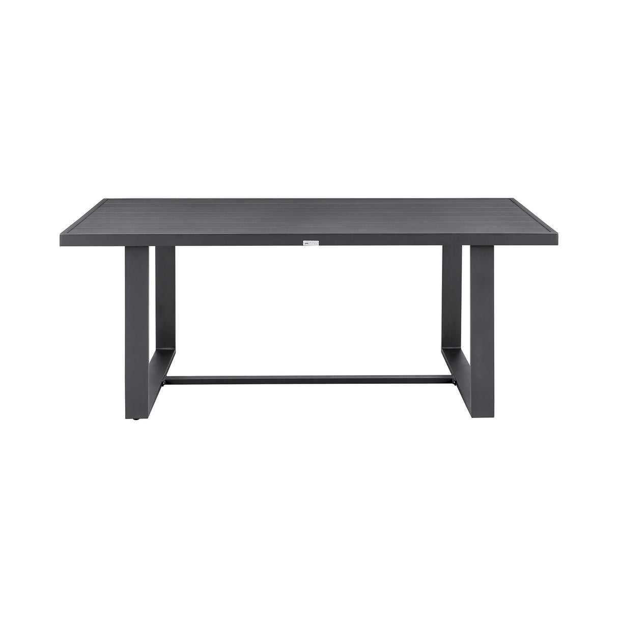 Menorca - Outdoor Patio 5-Piece Dining Table Set In Aluminum With Gray Cushions