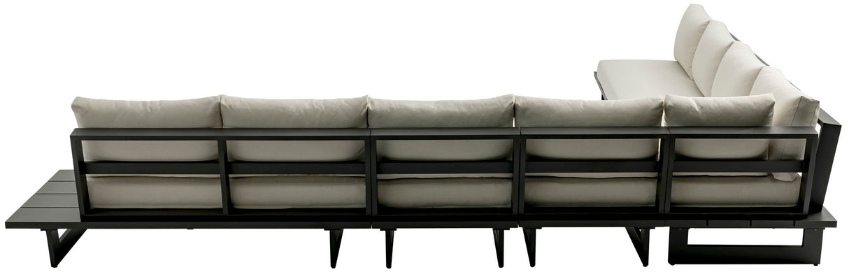 Maldives - 6 Piece Water Resistant Outdoor Patio Modular Sectional With Gray Base